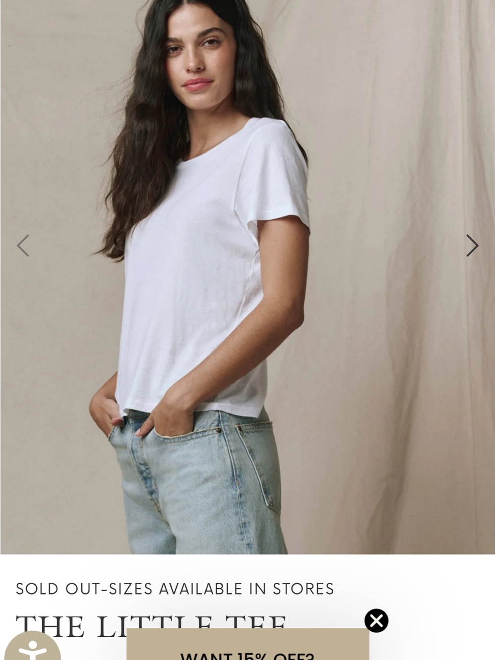 THE GREAT White Women's boxy Crewneck Tee size 1